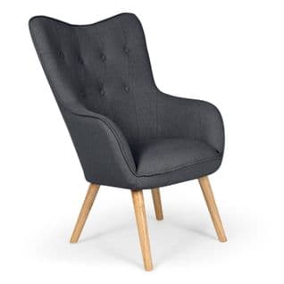 Fauteuil Scandinave "aimee" 67cm Gris Foncé