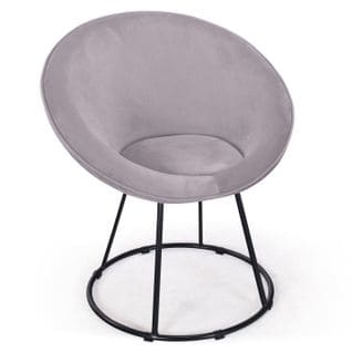 Fauteuil Design En Velours "baoli" 75cm Gris