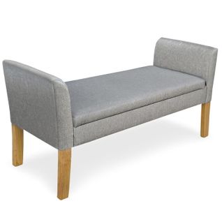 Banquette Coffre En Tissu "auguste" 114cm Gris