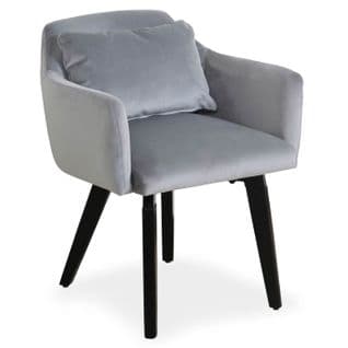 Fauteuil Scandinave Velours "scanda" 70cm Gris