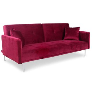 Canapé Convertible 3 Places "lacla" 191cm Rouge