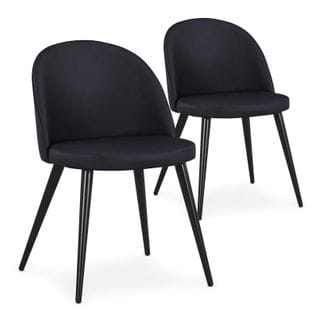 Lot De 2 Chaises Scandinaves "morro" 78cm Noir