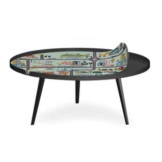 Table Basse à Rebord 1 Cover "city" 90cm Noir