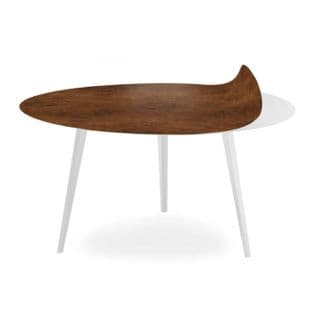 Table Basse 1 Cover "contraste Ii" 90cm Blanc