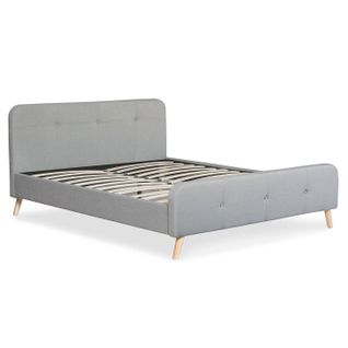 Lit Scandinave et Sommier "sad" 160x190cm Gris