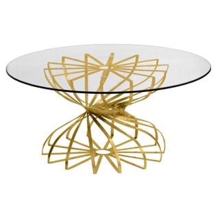 Table Basse Ronde Design "nador" 81cm Or