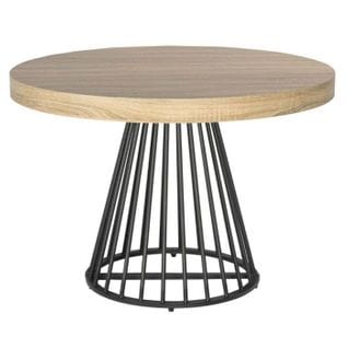 Table De Repas Ronde "virginia" 110-260cm Beige