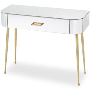 Console 1 Tiroir "splendido" 100cm Or