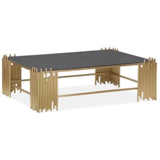 Table Basse Design "manala" 101cm Noir et Or