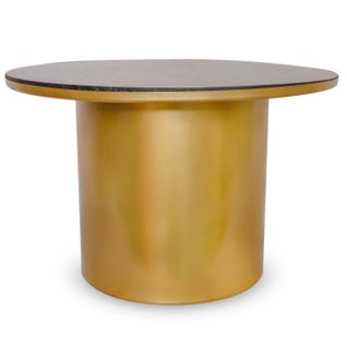 Table Basse Design "tamino" 61cm Or et Blanc