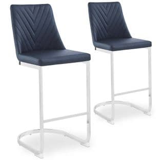 Lot De 2 Chaises De Bar Design "darling" 108cm Noir