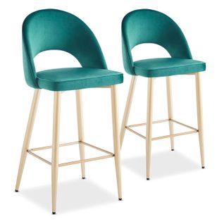 Lot De 2 Chaises De Bar "grover" 105cm Vert