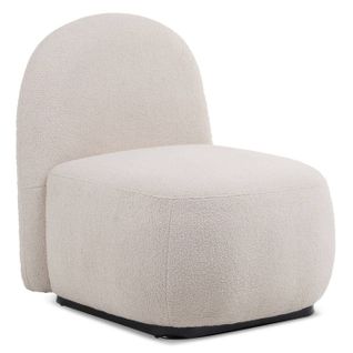 Fauteuil Design Bouclette "pilou" 80cm Beige