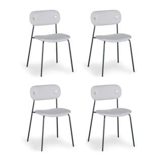 Lot De 4 Chaises Design "tyler" 80cm Gris