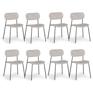 Lot De 8 Chaises Design "tyler" 80cm Beige