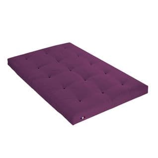 Matelas Futon Coton Aubergine 140x190