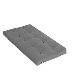 Matelas Futon Coton Gris Clair 90x190cm