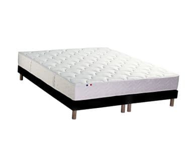 Ensemble Matelas Ressorts Astre + Sommier 2x80x200cm Noir