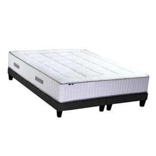 Ensemble Matelas Ressort 7 Zones + Mémoire De Forme + Sommier Bellagio 2x80 X 200 Cm