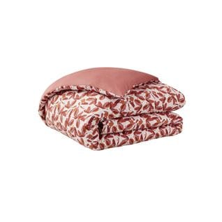 Housse De Couette En Percale De Coton Rouge 200x200