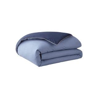 Housse De Couette Bicolore En Coton Bleu 200x200