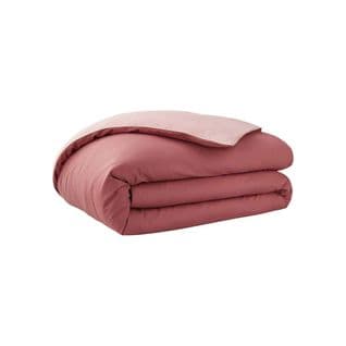 Housse De Couette Bicolore En Coton Rose 140x200