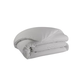 Housse De Couette En Percale De Coton Gris Galet 240x220