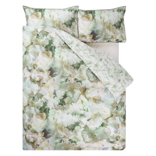 Housse De Couette Imprimée En Percale De Coton Vert 140x200