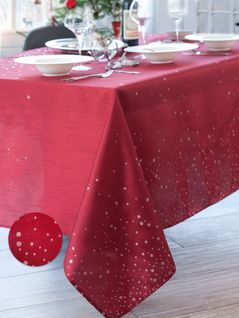 Nappe Perledo Rouge  Rect 140x350 Cm