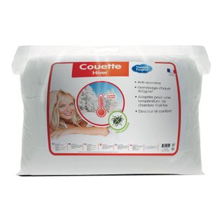 Couette Hiver 400g/m² - 140x200cm - Chaude - Anti Acariens - Gonflante Ultra Confort - Lavable