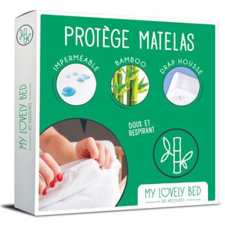 Protège Matelas Bamboo 180x200 - Soyeux Et Confortable - Aspect Aéré Et Silencieux