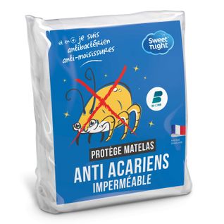 Protège Matelas 90x200 Cm - Alèse Imperméable Et Anti Acariens - Molleton 100% Coton - Silencieux