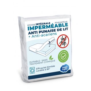 Housse Intégrale Matelas Imperméable 100x200x25 Cm - Protège Matelas Anti-punaise De Lit