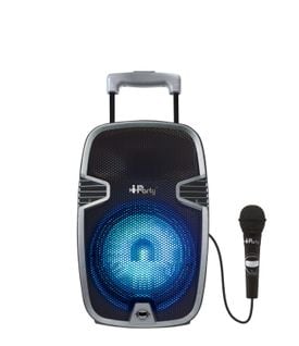 Bluetooth® Karaoke Audio System 8" Avec Roulettes, Lumières Et Micro