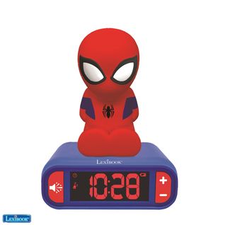 Réveil Avec Veilleuse En 3d Design Spiderman Et Effets Sonores
