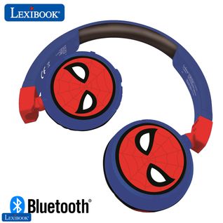 Casque 2 En 1 Bluetooth® Et Filaire, Pliable Pour Enfants Avec Limitation De Son - Spider-man
