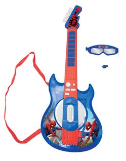Guitare Électronique Lumineuse Avec Lunettes Équipées D'un Micro Spider-man