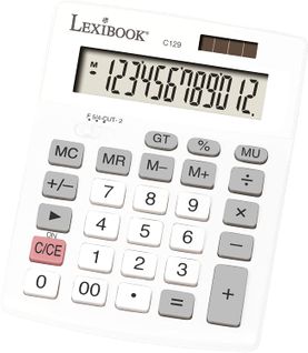 Calculatrice De Bureau 12 Chiffres Avec Double Alimentation - C129