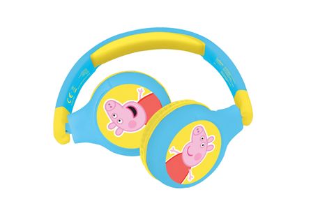 Casque 2 En 1 Peppa Pig Bluetooth® Et Filaire Pliable Pour Enfants Avec Limitation De Son