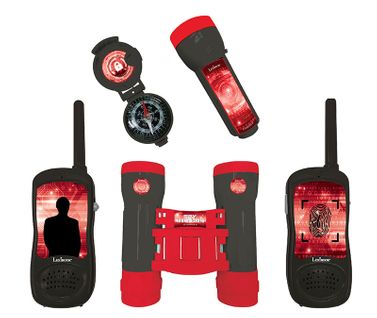 Kit Complet D’espion Avec Talkie-walkies Portée 120m, Jumelles, Lampe Torche Et Boussole