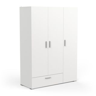 Armoire 3 Portes, 1 Tiroir Et Penderie - L134,6 Cm