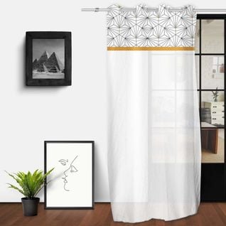 Voilage Au Style Scandinave - 135x250 Cm - Blanc