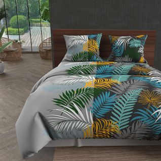 Parure De Lit Jungle Gris 240x220