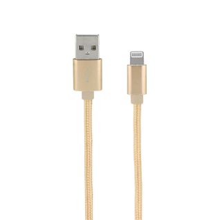 Câble Mfi / Usb-a Nylon Pour iPhone iPad 1 M - Or