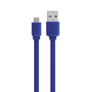 Câble Micro Usb /usb-a Plat  1 M - Bleu