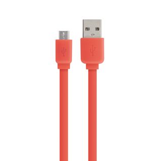 Câble Micro Usb /usb-a Plat  1 M - Rouge Corail