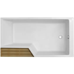 Baignoire Bain Douche Antidérapante Jacob Delafon Neo, Blanc Mat 170 X 90, Droite