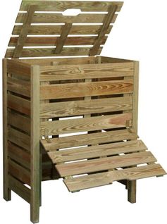 Composteur En Bois Avec Trappe 400l