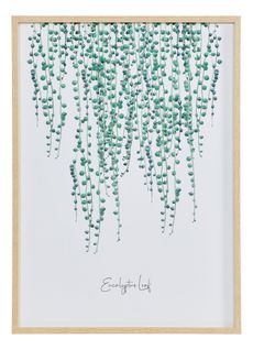 Image 50x70 cm EUCALYPTUS Blanc / Vert / Naturel