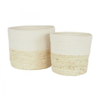 Cache-pots En Coton 25cm Lot De 2